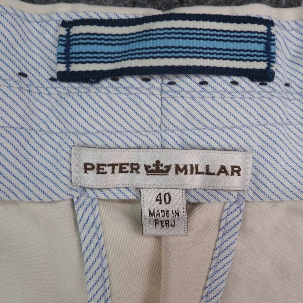 Peter Millar Shorts Mens 40 Chino Beige Solid Preppy Old Money Golf Luxury